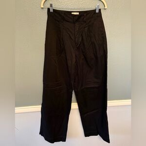 Universal Thread black pleated chino Wide Leg lyocell linen cotton blend